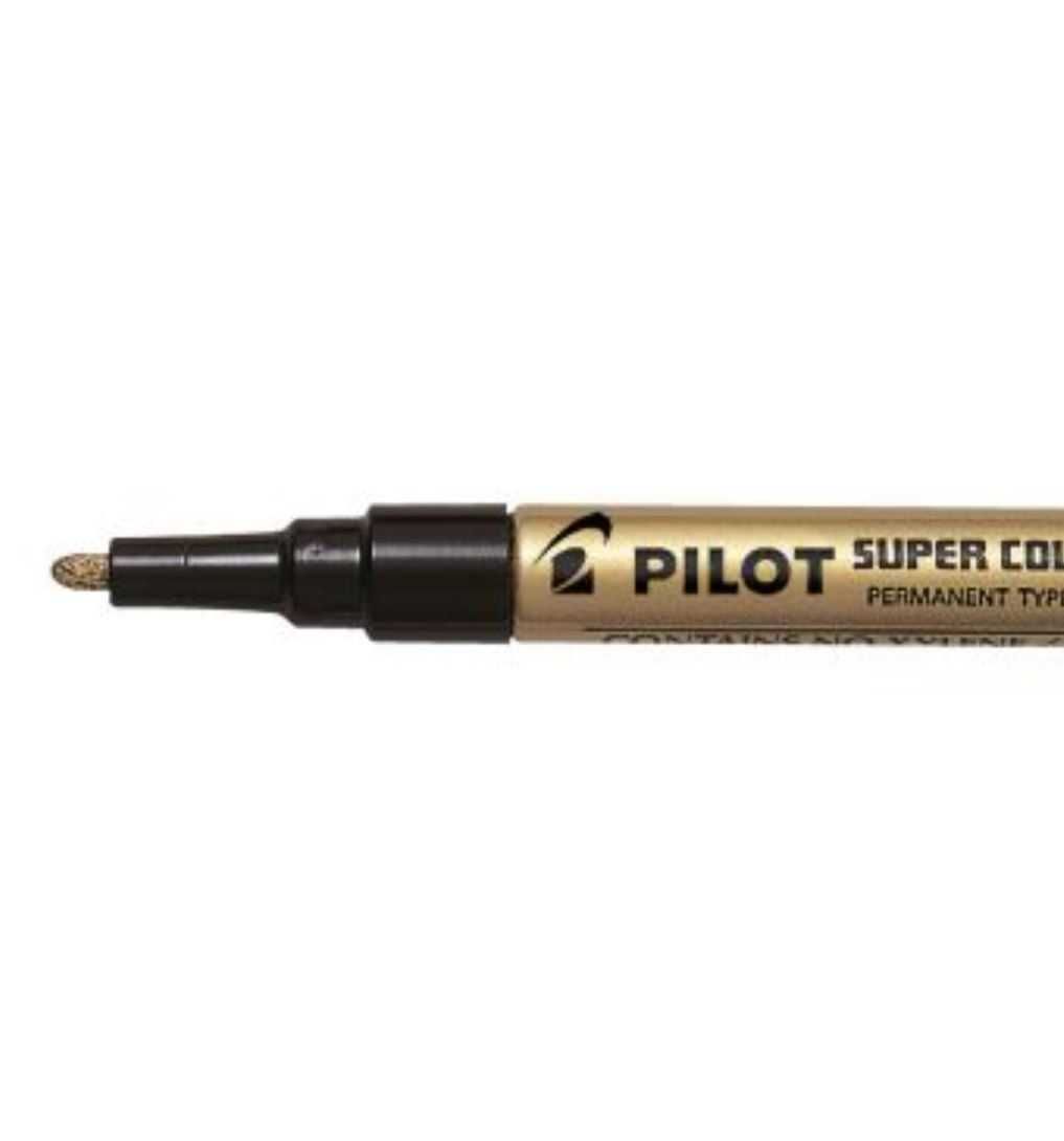 Marker olejowy Pilot Super Color Fine 1mm Złoty i Srebrny 2szt