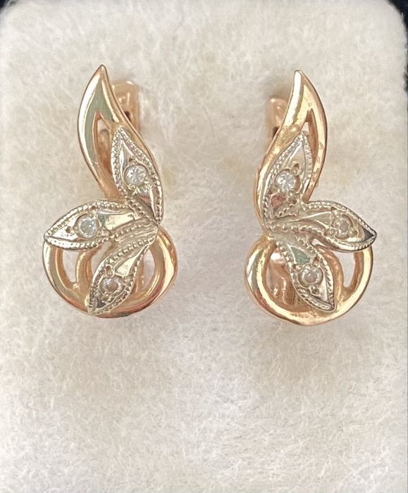 Золоті сережки, 585 проба, вага 4,03 г