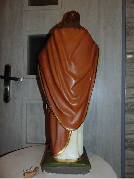 Przedwojenna figura gipsowa Pan Jezus,wys.68 cm.