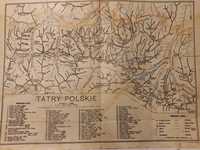 mapa zabytkowa Tatr Polskich