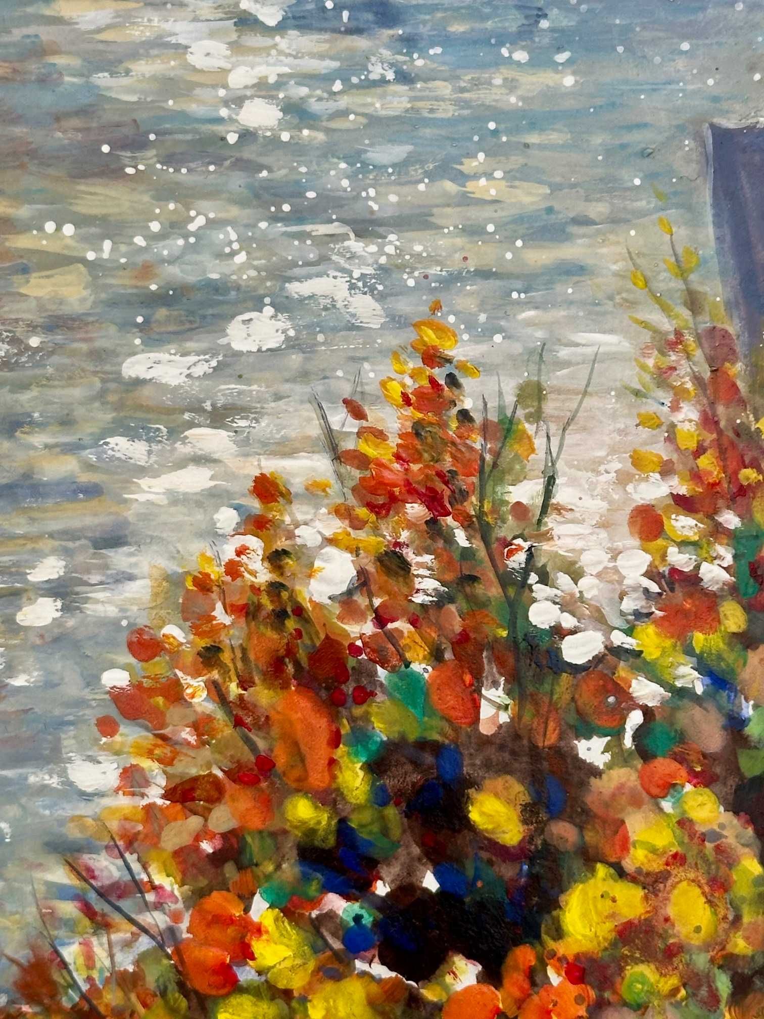 "Brilho do Mar Matinal", 2024, pintura a têmpera sobre cartão