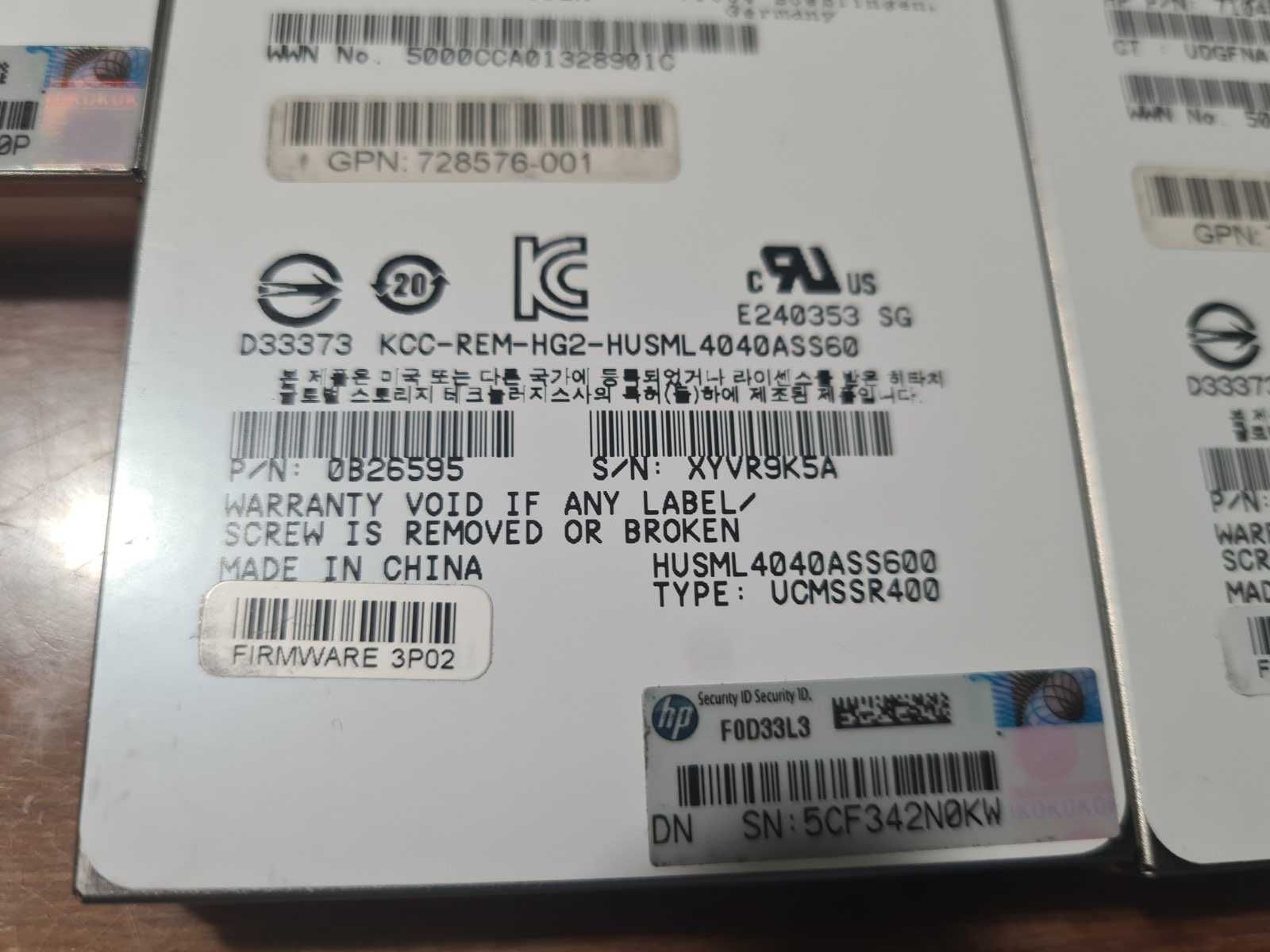 Серверні SSD 400gb sas2 HGST HUSML4040ASS600 - 6g. 14шт