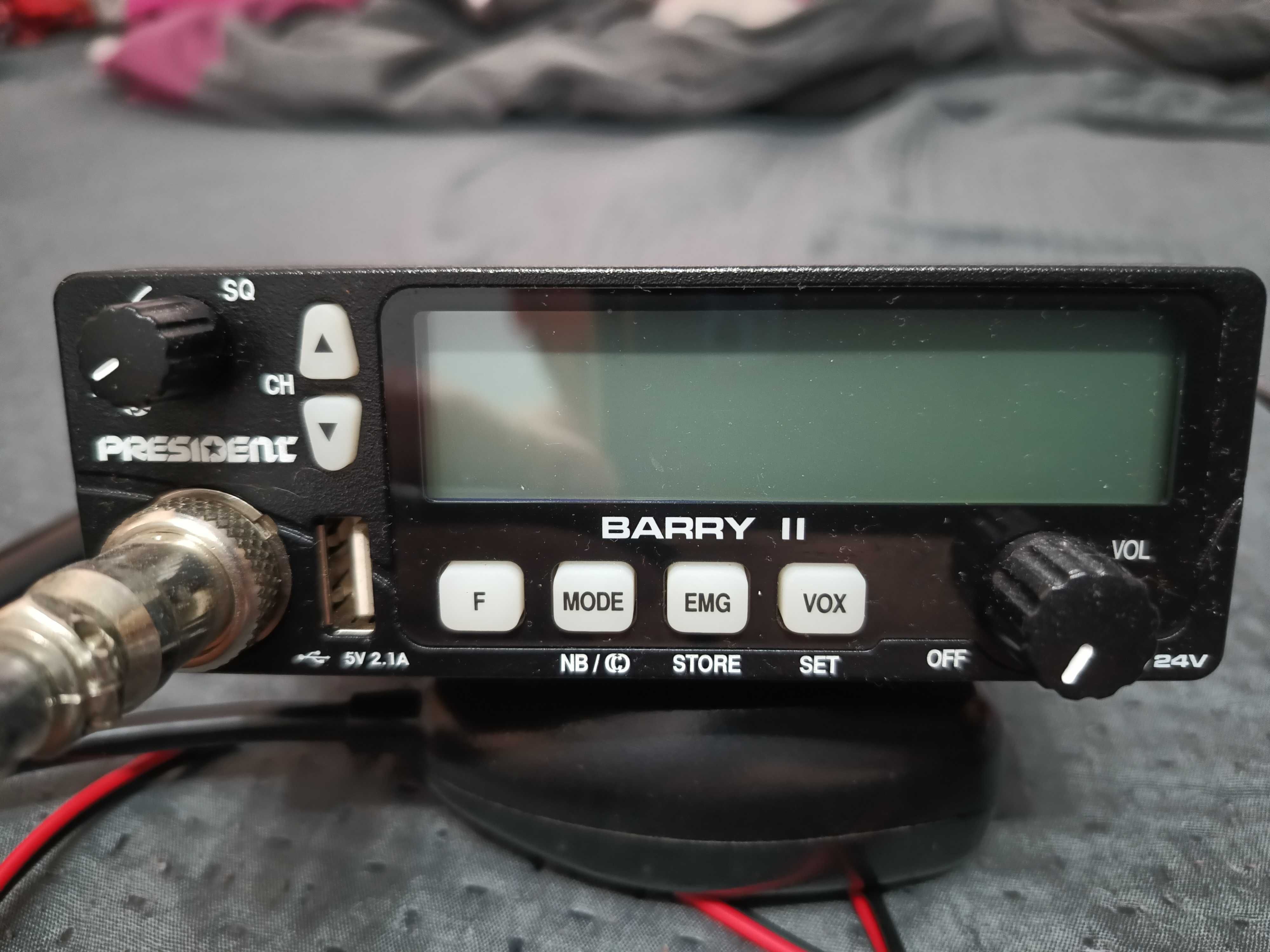 CB radio President Barry II + nowa antena Sirio AS 100 Mag