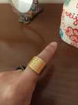 Anel dourado ajustável