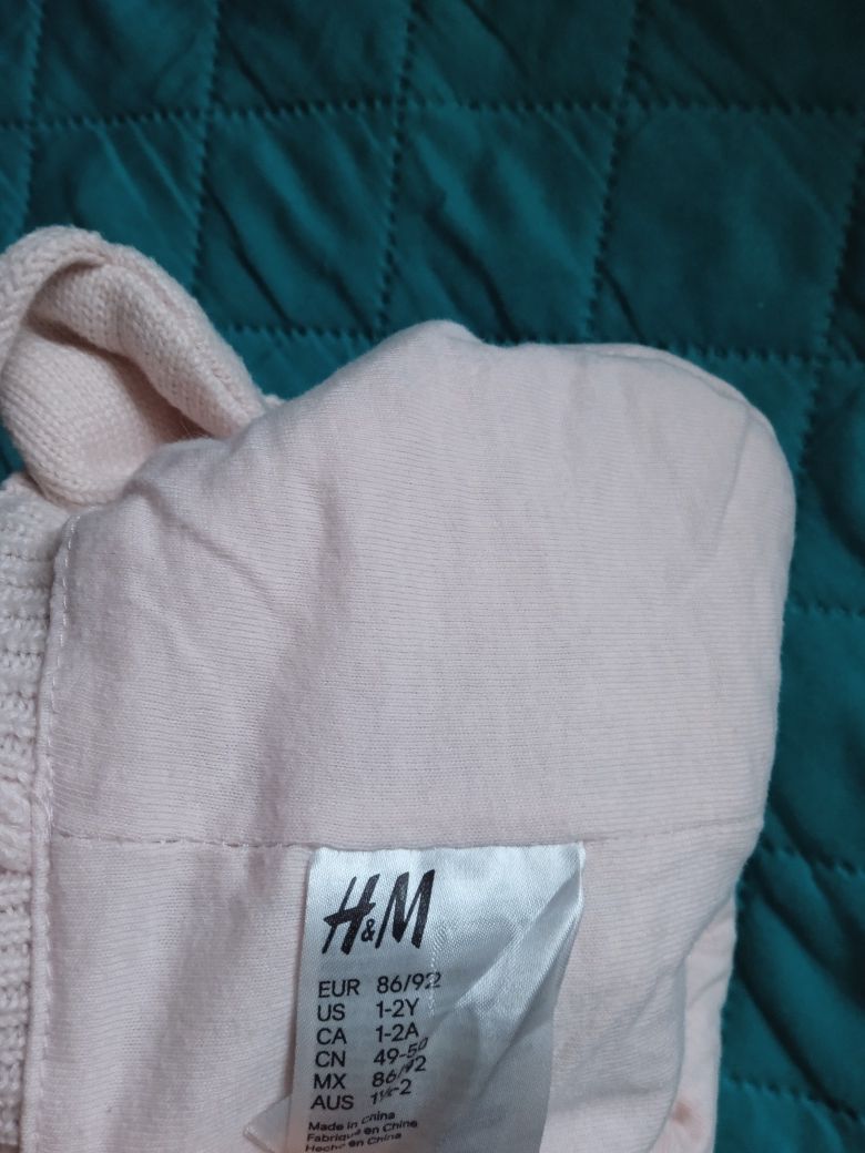 Czapka wiosenna dla dziewczynki H&M rozmiar 86/92