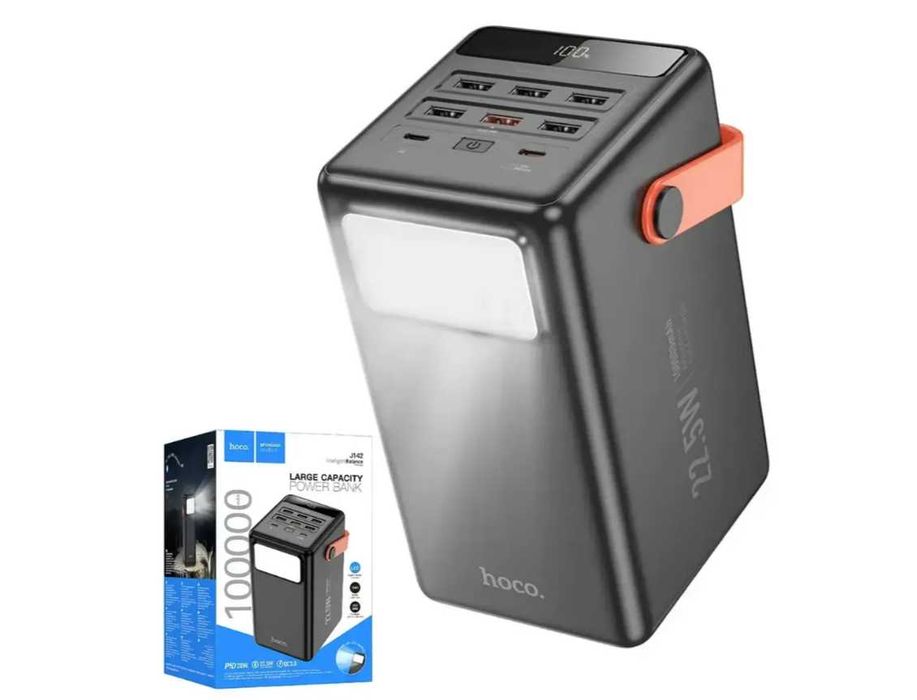 Повербанк HOCO J142 100000mAh 22.5W+PD20W швидка зарядка