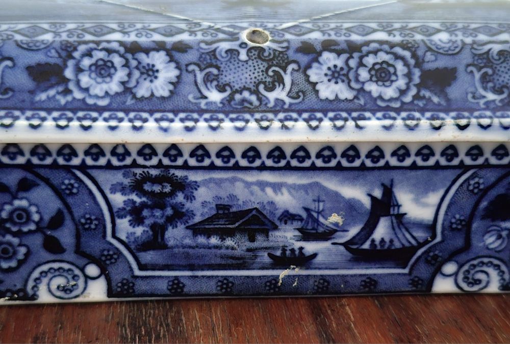 Antyczna mydelniczka 1850 r. Ręcznie malowane  Delft