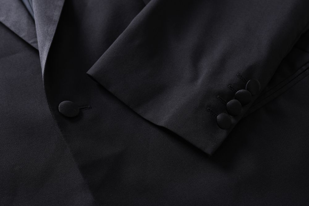 HUGO BOSS LANIFICIO CERRUTI marynarka smokingowa 100% wełna r. 52