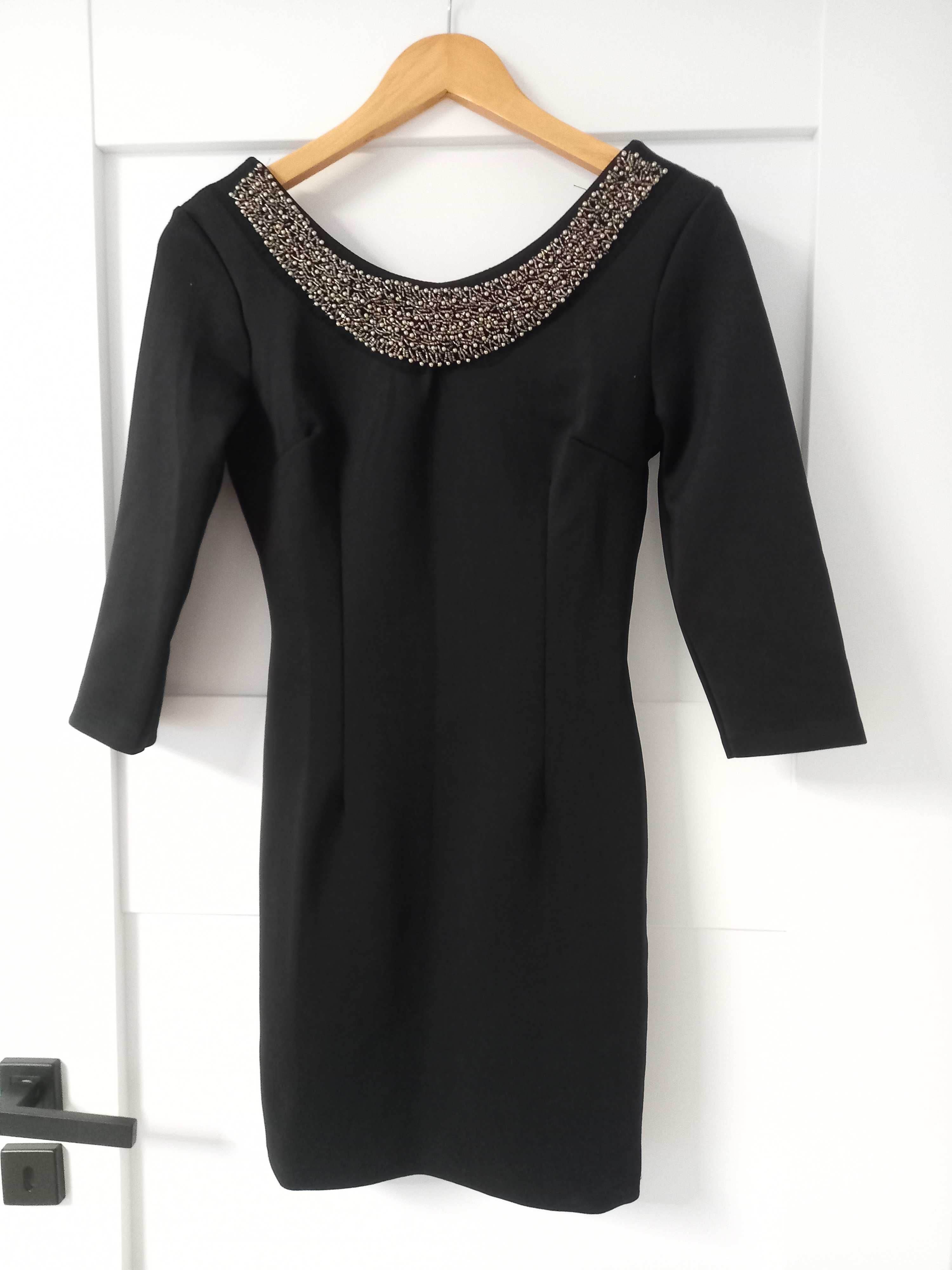 Mała czarna sukienka półmetek XS/S 34/36