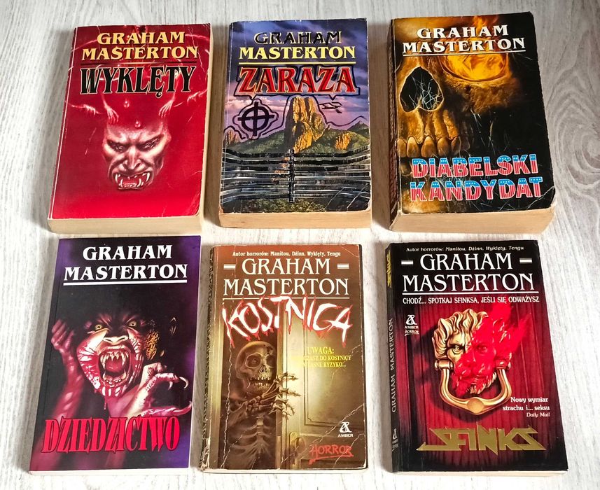 6x Masterton Wyklęty Zaraza Diabelski kandydat Dziedzictwo Kostnica