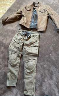 Jeansy motocyklowe SHIMA GIRO 2.0 MEN KHAKI zielony