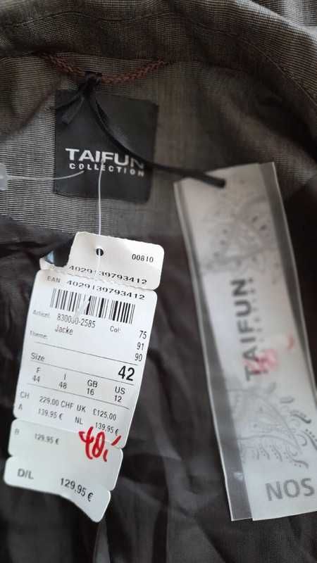 Brązowy żakiet marynarka Taifun r. 42 XL