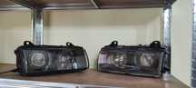 BMW E36 Lampy BLACK HELLA ZKW Soczewka NOWE Szkla Rarytas Igła Piękne