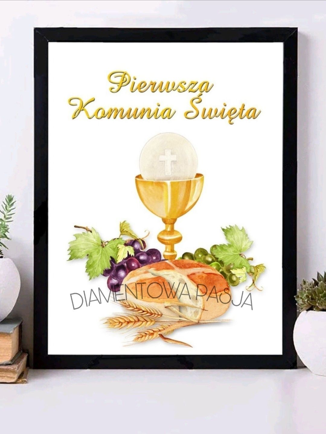 Haft diamentowy na KOMUNIĘ ŚWIĘTĄ Komunia komunie NOWY do WYKONANIA