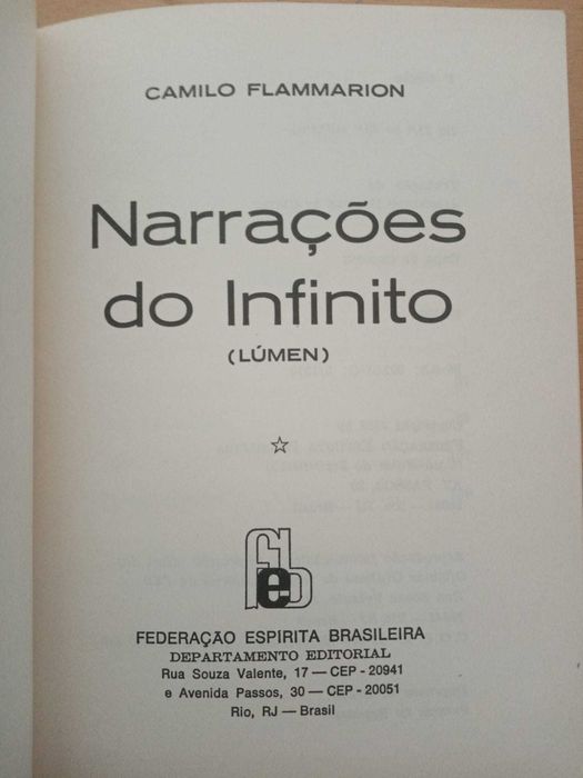 Camilo Flammarion, Narrações do Infinito