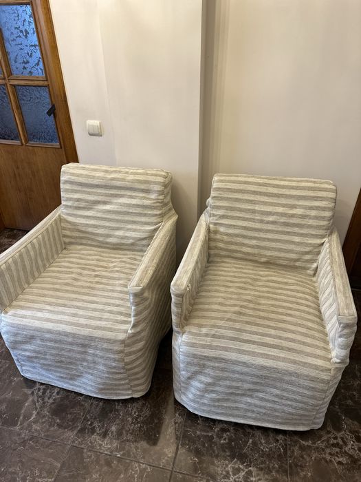 Мʼякі крісла - 2 у комплекті з чохлами (самовивіз)