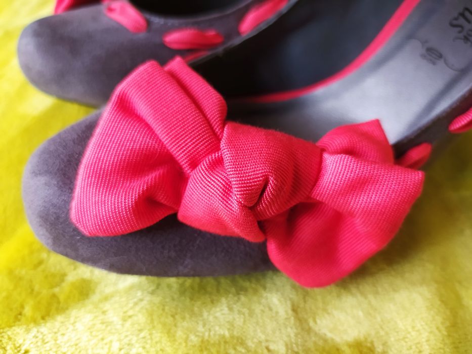 Buty damskie, szpilki, obcas 8cm, NewLook, szare,