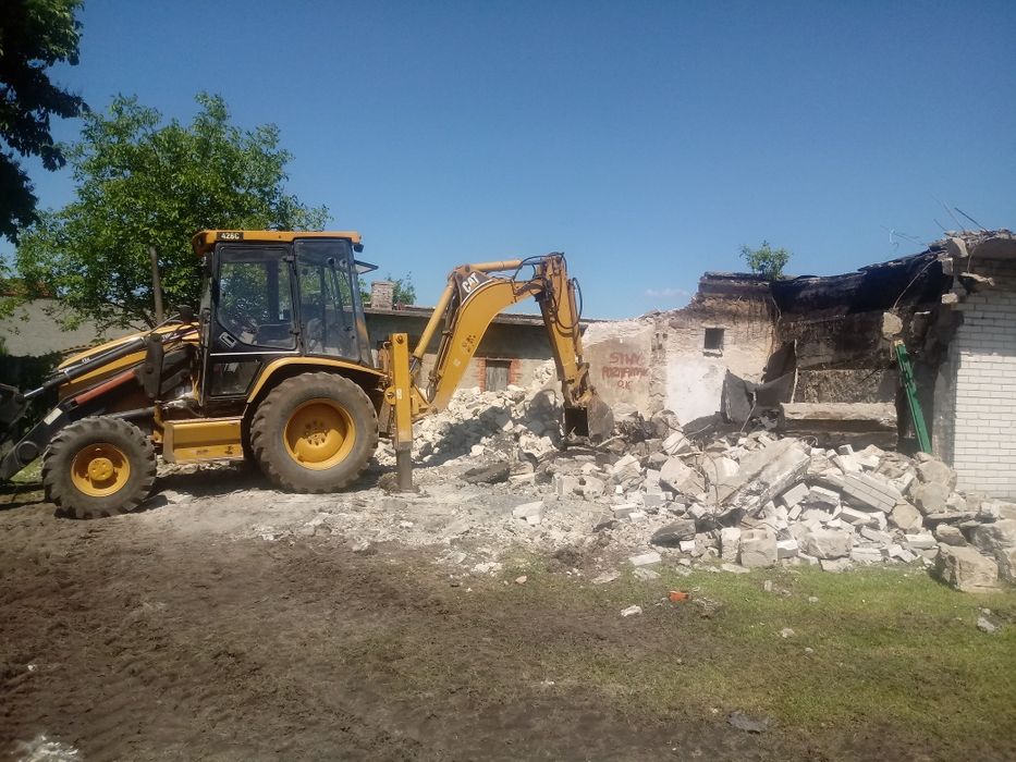 rozbiórki wyburzenia wywóz gruzu, wywrotka 3 oś koparka