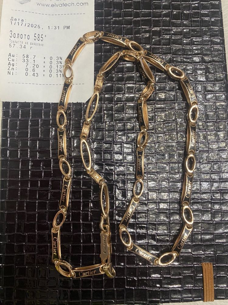 Красивая Золотая Цепочка Cartier,новая, вес 57.34гр