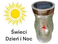 Solarny znicz z czerwonym oświetleniem - zastępca tradycyjnego znicza