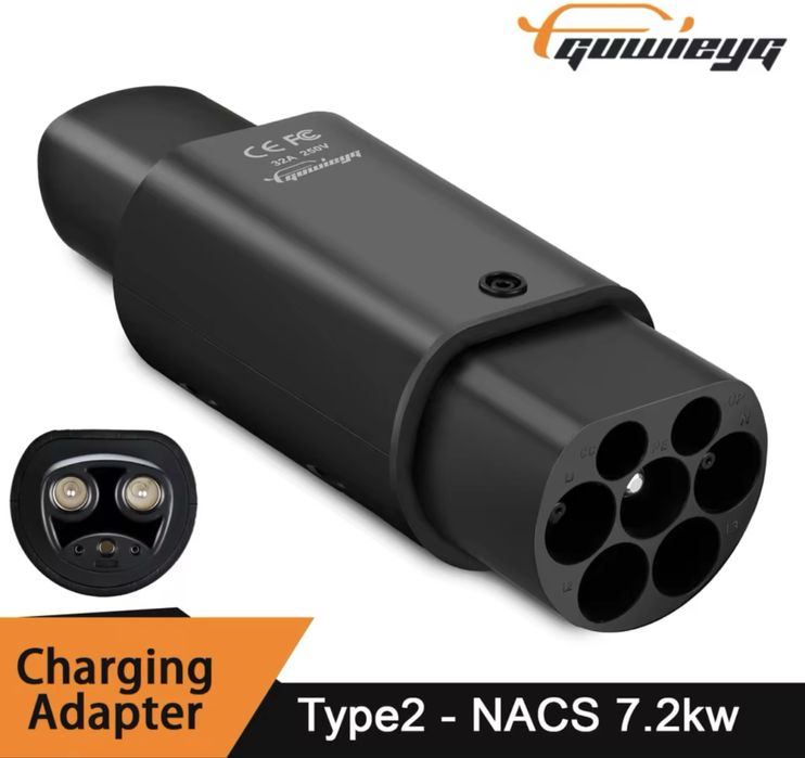 ‼️Адаптер/перехідник зарядки Tesla GUWIEYG CCS2,Type2.Найнижча ціна‼️