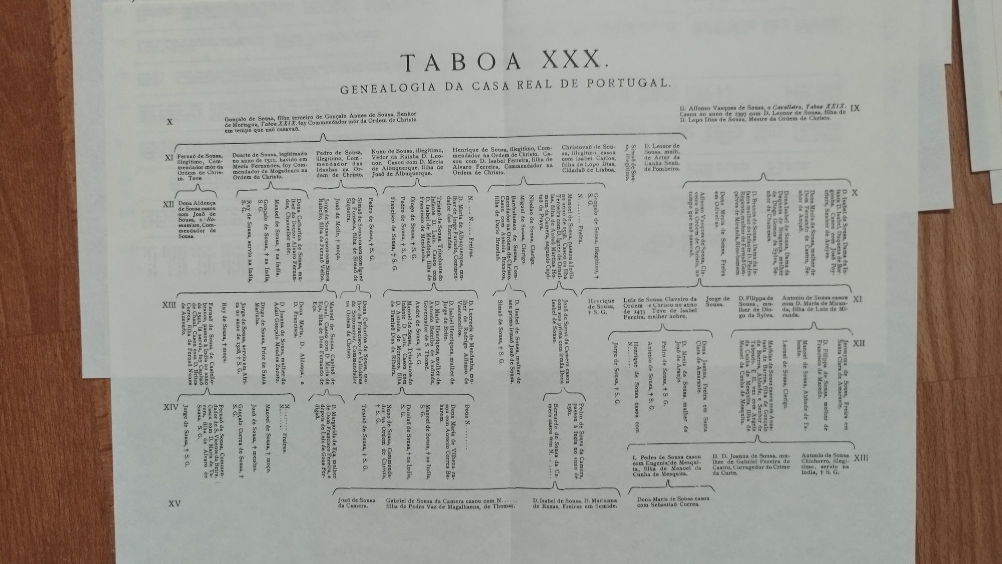 As 30 TABOAS da história genealógica da casa real portuguesa