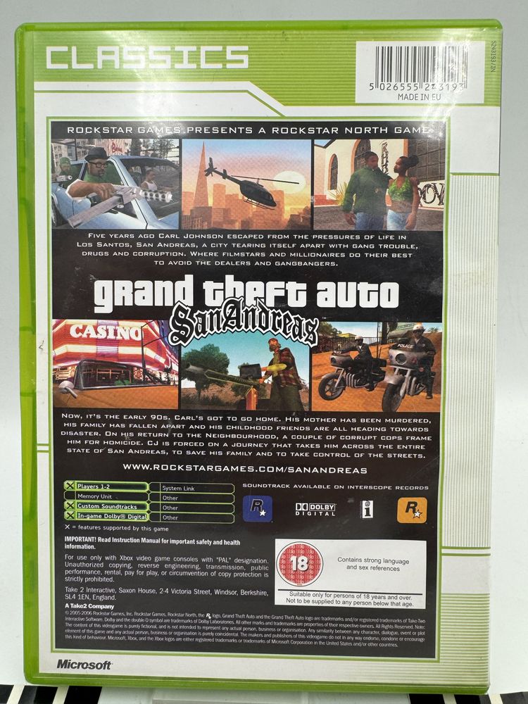 GTA San Andreas Xbox Gwarancja
