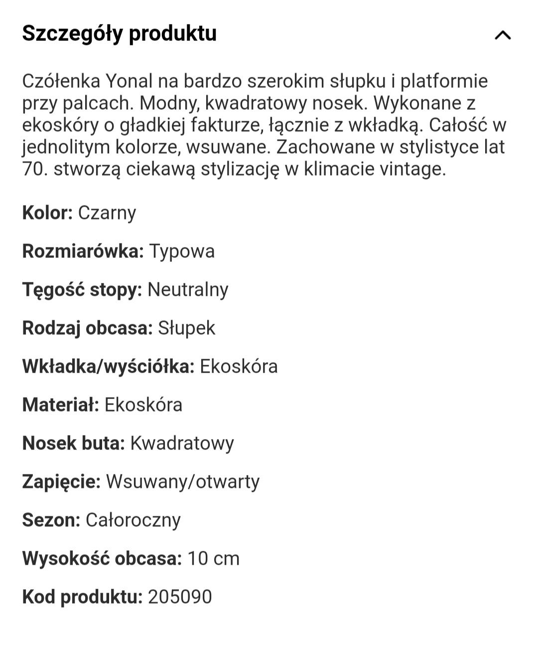 Buty czółenka czarne