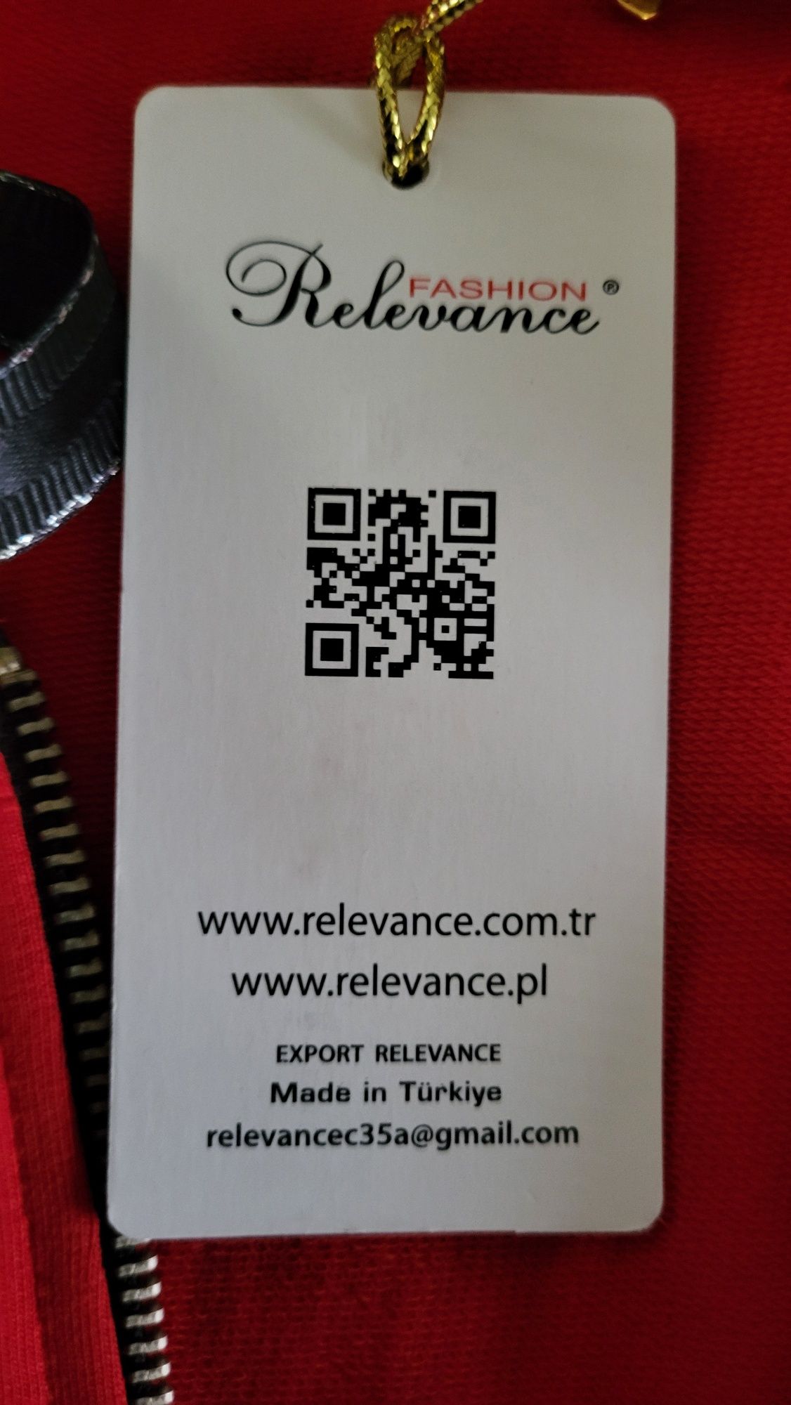 Nowa długa bluza rozpinana L/XL czerwona / płaszcz