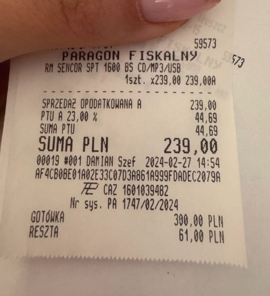 Radio sencor jak nowe