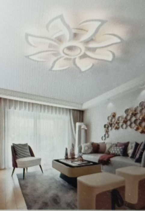 Nowa lamp sufitowa LED MYYCX 80w pilot i aplikacja 80cm 3 barwy swiatl