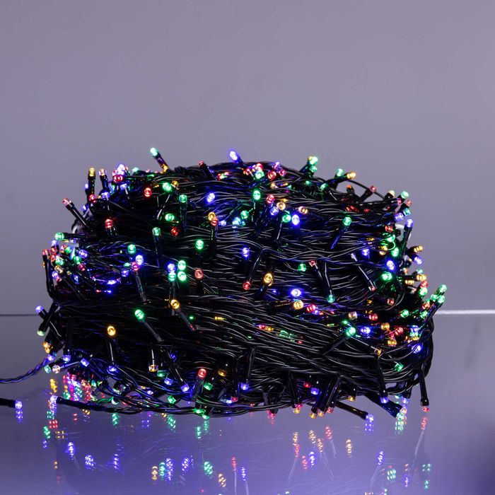 Гірлянда Нитка вулична 1000 LED 100м чорна, мультиколор CF1000L100MBML