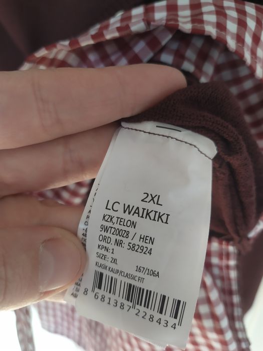 Sweter bordowy z imitacją koszuli r. 2XL LCW