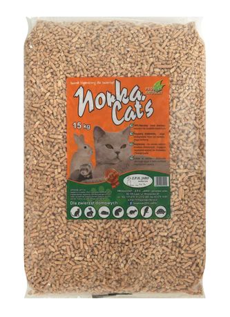 Żwirek naturalny drewniany norka cats - 15 kg dla gryzoni kotów królik