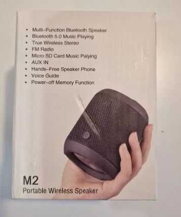 Mini głośnik bluetooth - M2 - przenośny - HIT na WAKACJE!