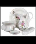 Porcelanowy komplet łazienkowy vintage retro styl rustykalny antyk