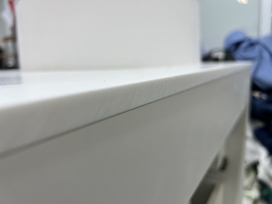 Тумба с умывальником чашей, акрыловый камень, фурнитура blum