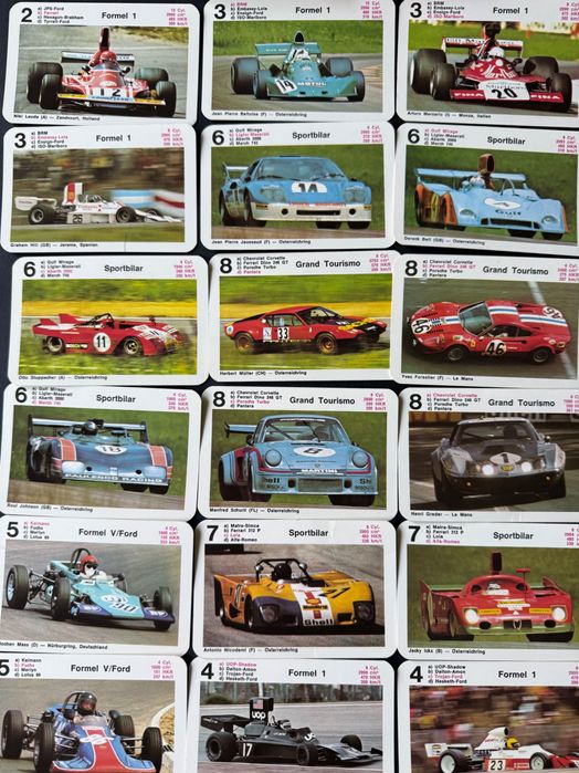 Karty z lat 90 Formuła 1 F1 samochody