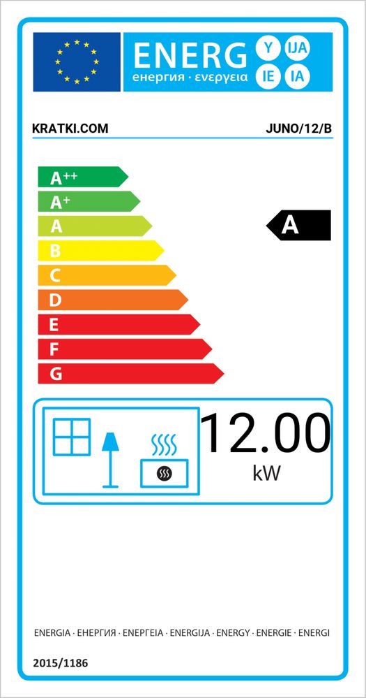 Kominek wolnostojący piec Juno 12 KW