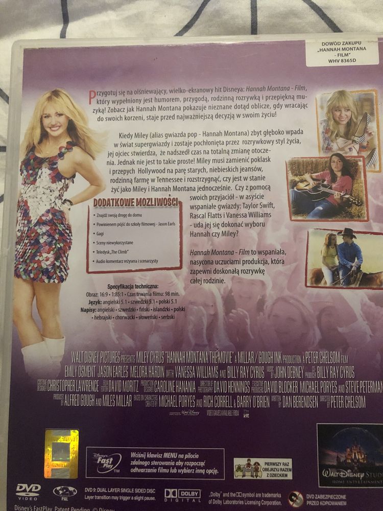 Hannah Montana - Film - film na DVD