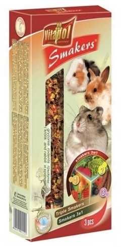 VITAPOL Kolby MIX (orzech-owoce leśne-popcorn) dla gryzoni 3szt. 135g