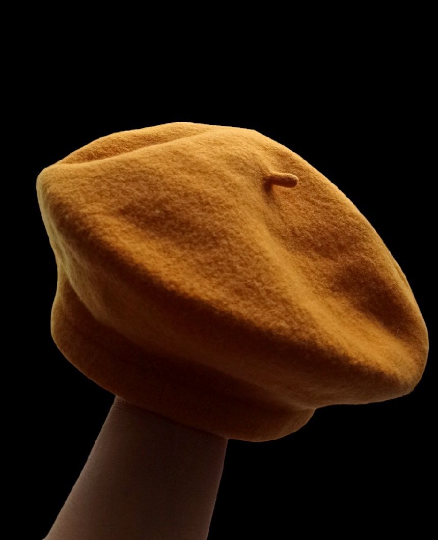 Wełniany beret vintage wool antenka