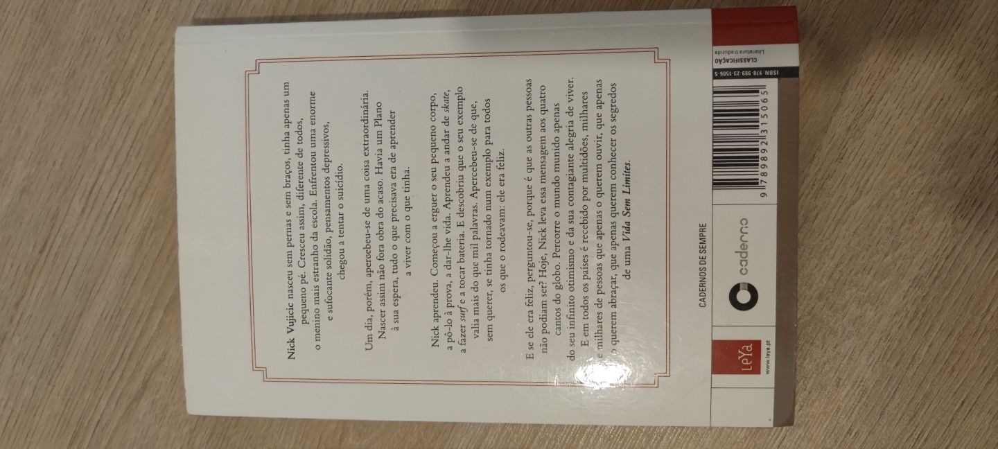 Livro " vida sem limites"
