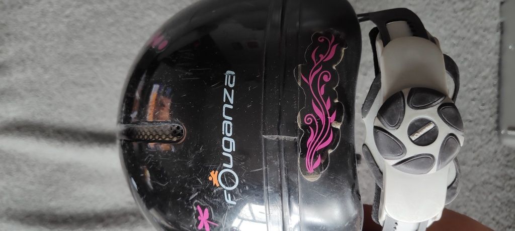 kask toczek jeździecki marki Fouganza dla dziewczynki XS 48-52