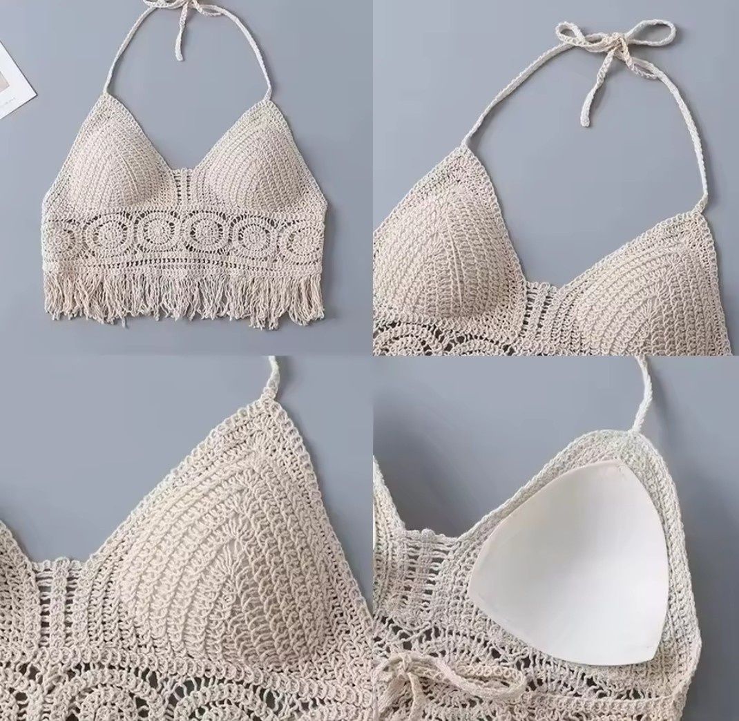 Top Boho wiązany we wzory