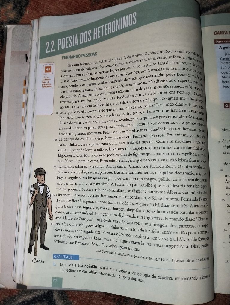 Manual de Português "Palavras" do 12° ano