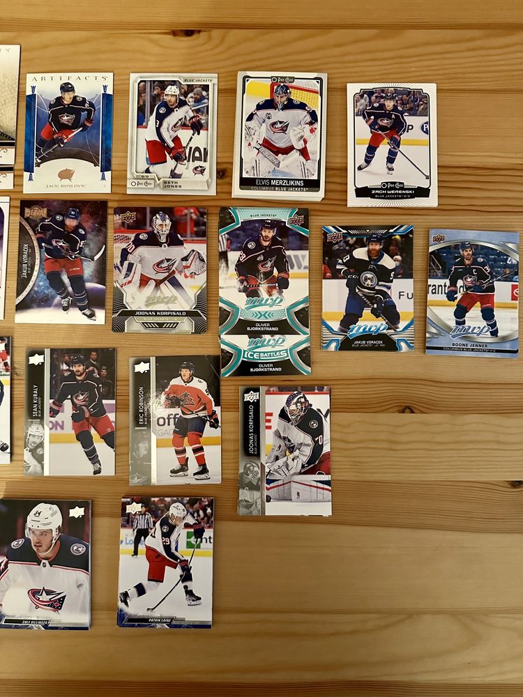 64 karty NHL Columbus Blue Jackets Upper Deck