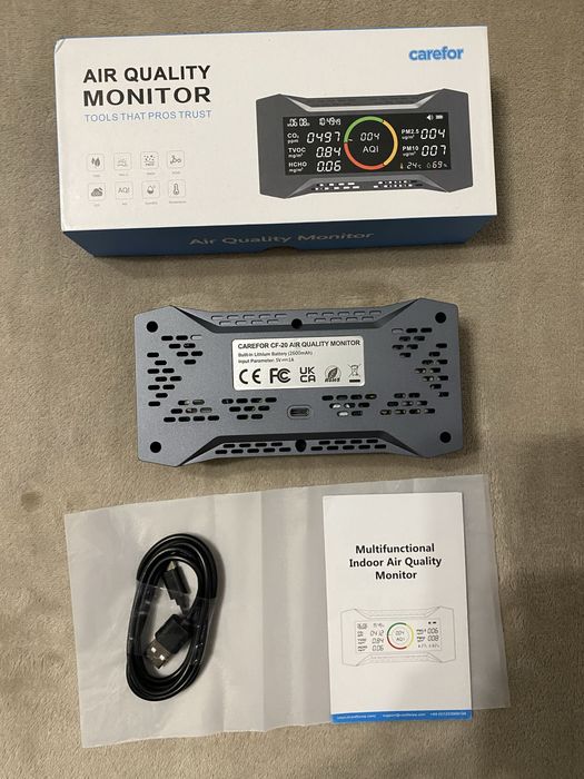 8в1 Детектор качества воздуха Температуры Влажности Carefor CF-20