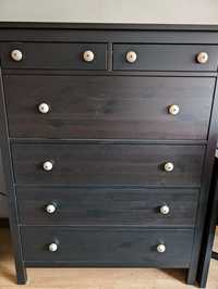 Móvel IKEA Hemnes Preto Cómoda com Gavetas