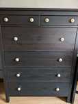 Móvel IKEA Hemnes Preto Cómoda com Gavetas